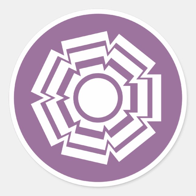Stickers Floral Groove, Aubergine (Devant)