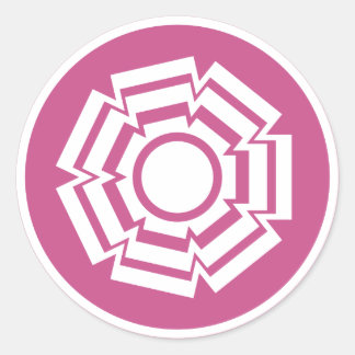 Stickers Floral Groove, Magenta