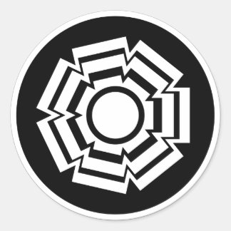 Stickers Floral Groove, Noir