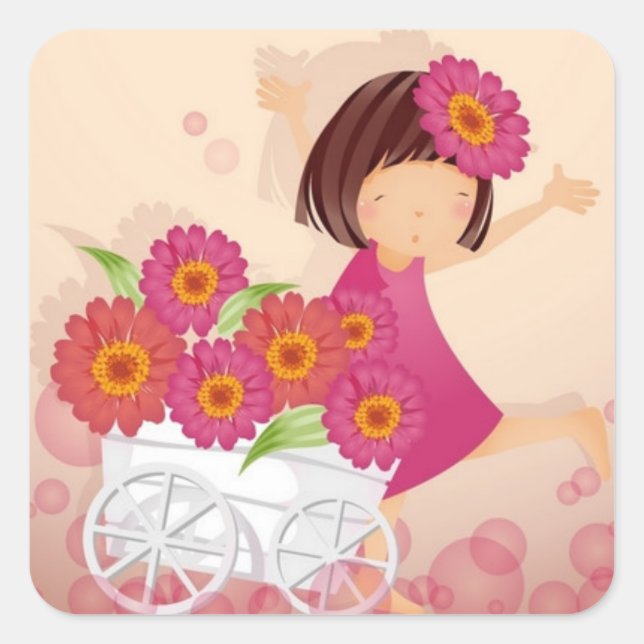 Stickers Flower Girl (Devant)