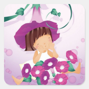 Stickers Flower Girl