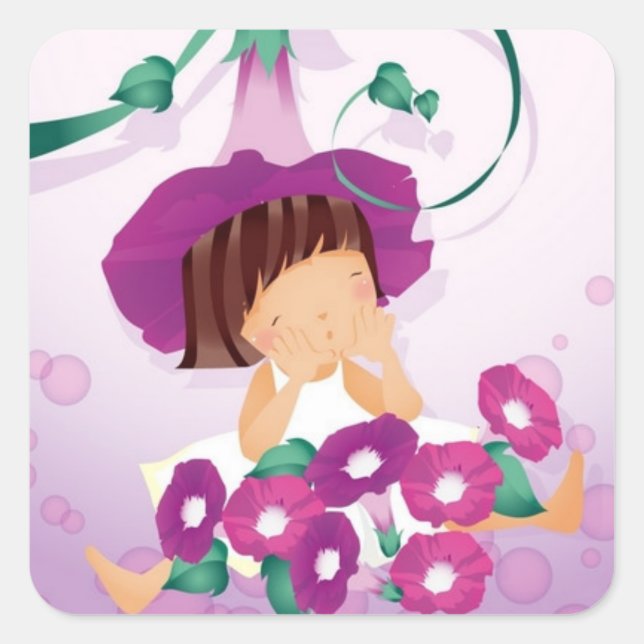 Stickers Flower Girl (Devant)