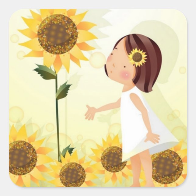 Stickers Flower Girl (Devant)