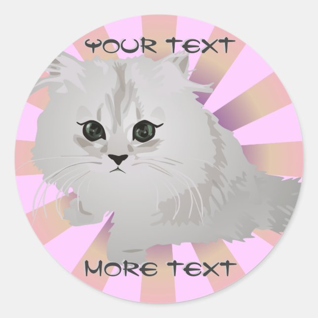 Stickers Fluffy Kitten (Devant)