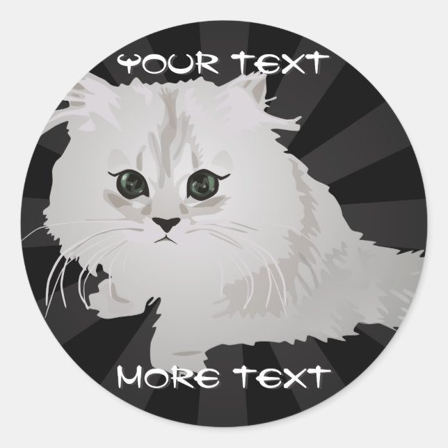 Stickers Fluffy Kitten (Devant)