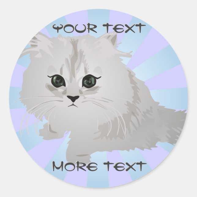 Stickers Fluffy Kitten (Devant)