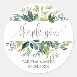 Stickers Foliage Merci de mariage Favoriser
