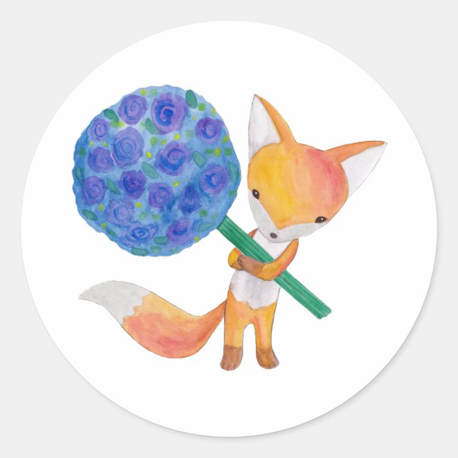 Stickers Fox Red Fox Favoriser Stickers Merci cade (Devant)