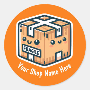 Stickers Fragile personnalisés pour petites entrep