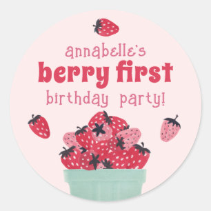 Stickers Fraise Berry Premier Anniversaire