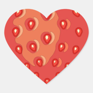 Stickers fraise (coeur)