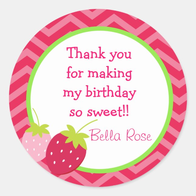 Stickers Fraise Faveur (Devant)