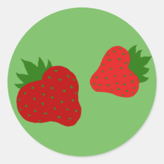stickers fraises (vert)