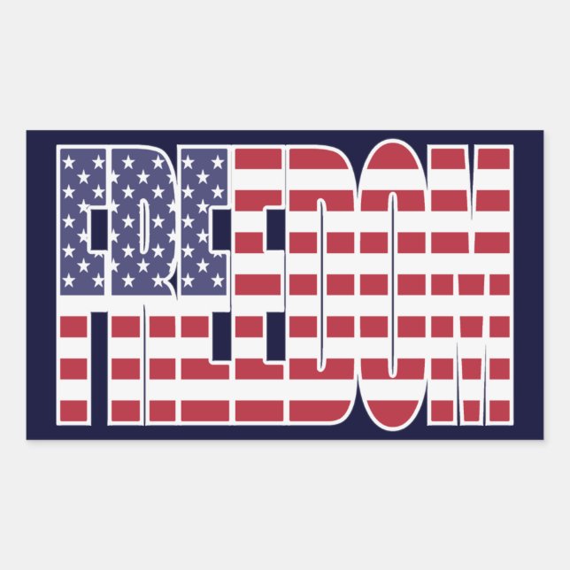 Stickers Freedom Flag (feuille de 4) (Devant)