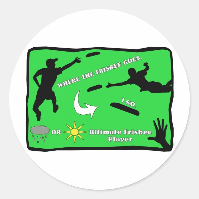 Stickers Frisbee Ultimate (Devant)