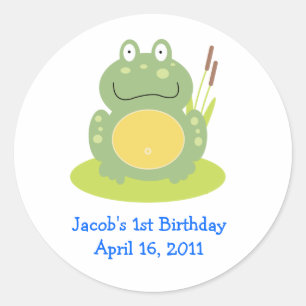 Stickers FROG FROGGY Baby shower ou Anniversaire F