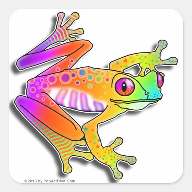 STICKERS - FROG POP ART (Devant)