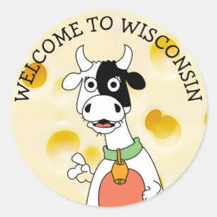 Stickers Fromage et Vache Suisse Wisconsin