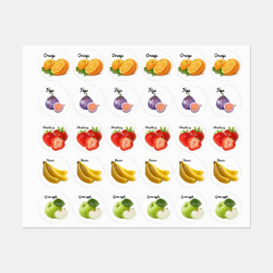 Stickers Fruit mignon Dessins amusants pour Étique