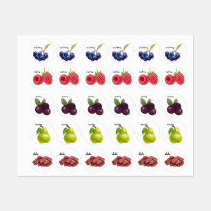 Stickers Fruit mignonne Dessins amusants Étiquette