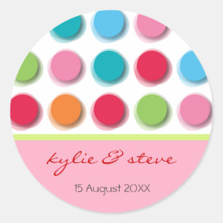 Stickers Fun Party Fun Disco Dots de couleurs flou