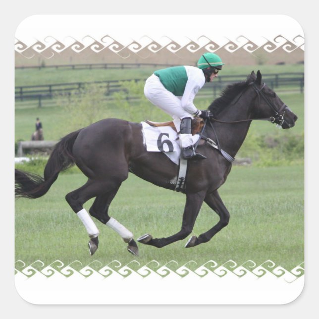Stickers Galloping Horse Race (Devant)