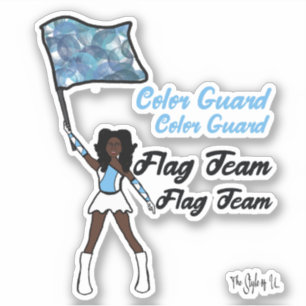 Stickers garde couleur drapeau (bleu ciel)