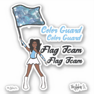 Stickers garde-couleur drapeau (bleu ciel 4)
