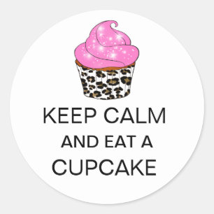 Stickers "GARDEZ LE CALME ET MANGEZ UN CUPCAKE"