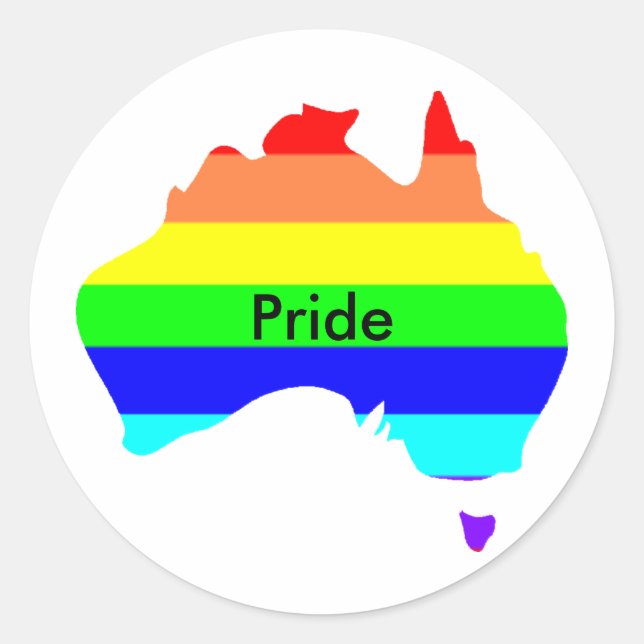 Stickers Gay pride Aussie Personnalisé (Devant)