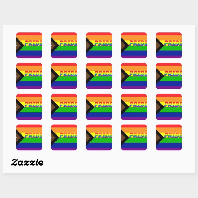 Stickers gay pride LGBTQ+ Progress Advocacy (Feuille)