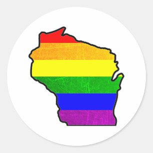 Stickers gay pride Rainbow Wisconsin