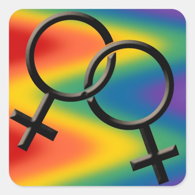 Stickers gay pride Sexe Lesbienne Love Sticker (Devant)