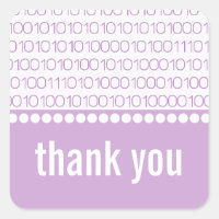 Stickers geek Chic Binary Code Merci, Violet