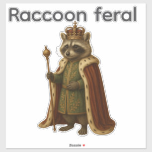 Stickers Geft Raccoon ferraille