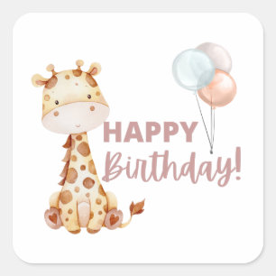 Stickers Giraffe Anniversaire