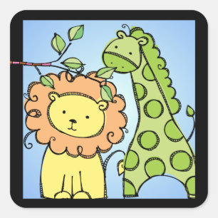 Stickers Giraffe et Lion