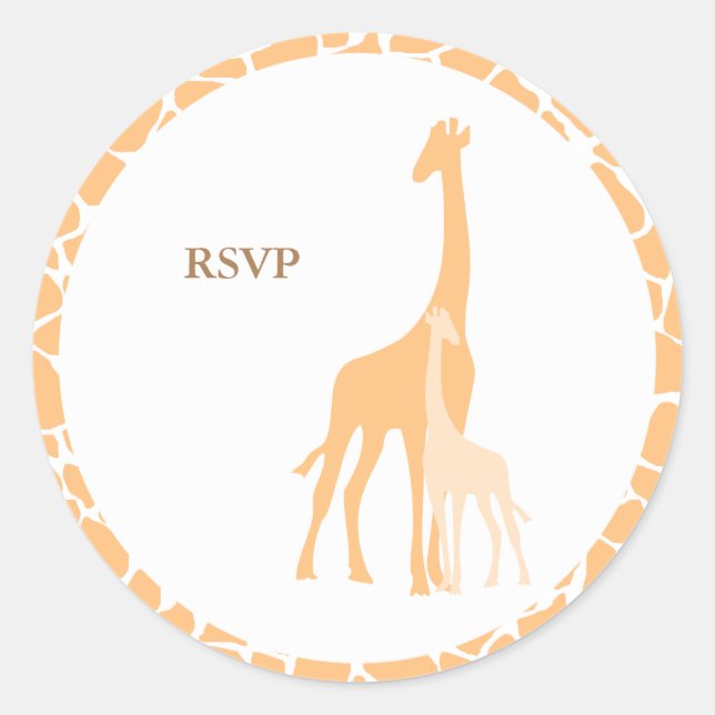 Stickers Giraffe Maman et Bébé (Devant)