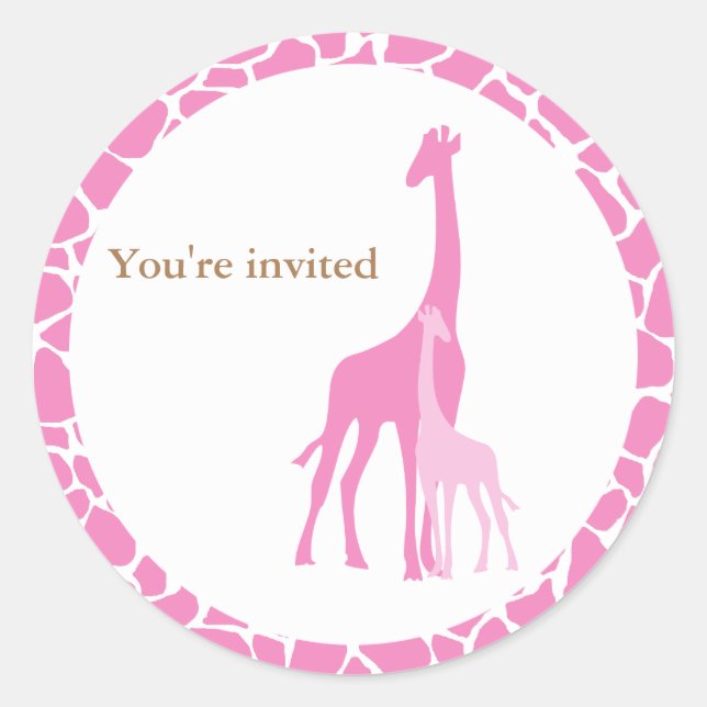 Stickers Giraffe Maman et Bébé (Devant)