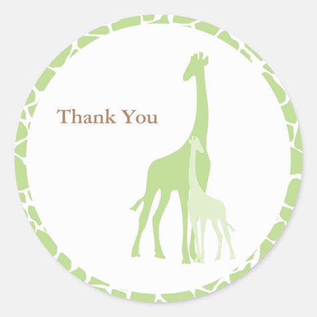 Stickers Giraffe Maman et Bébé (Devant)