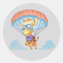 Stickers Giraffe Parachute