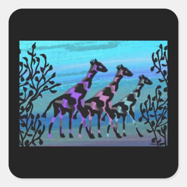 Stickers Giraffe Sunrise (Devant)