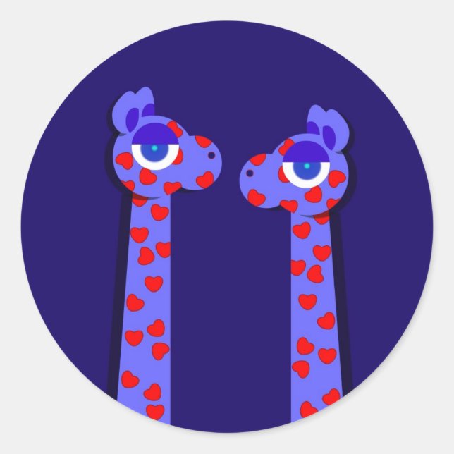 Stickers GIRAFFES DU COEUR (Devant)