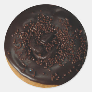 stickers glacés ronds beignets au chocolat