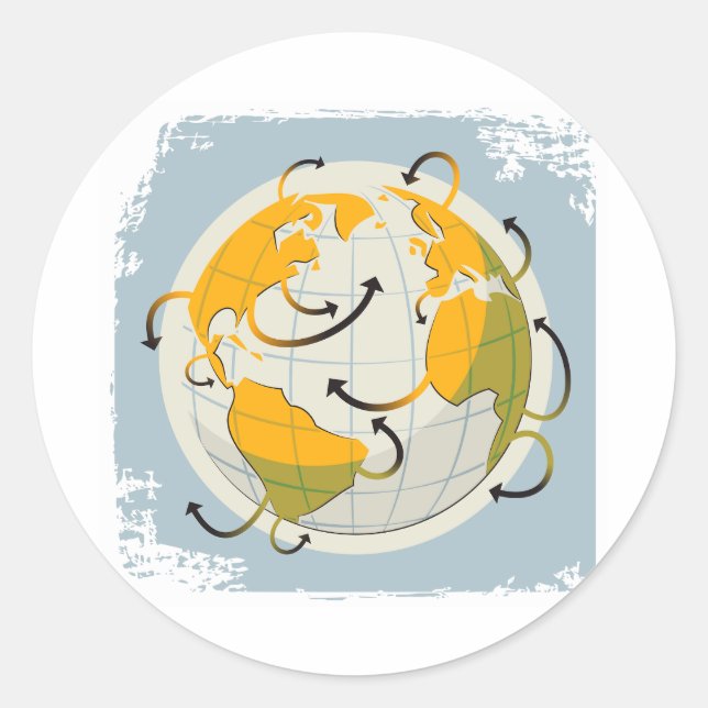 Stickers Globe Abstraits (Devant)