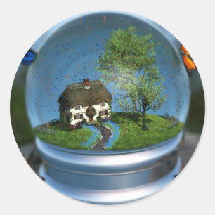 Stickers Globe Papillon