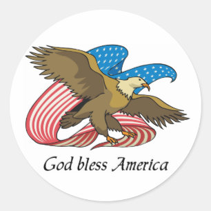 stickers God Bless America