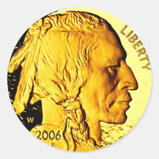 Stickers Gold Coin 3 pouces 50 $