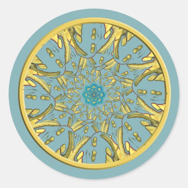 Stickers Gold et Blue Lotus Mandala (Devant)
