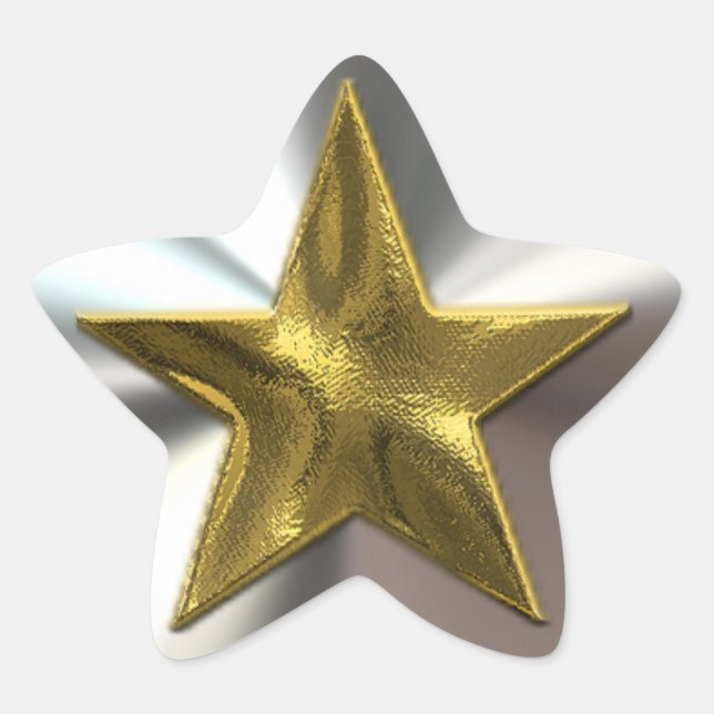 Stickers Gold Et Silver Shining Star (Devant)